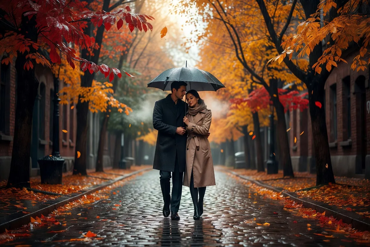 Fenêtre embuée avec pluie tombant, ambiance romantique et douce